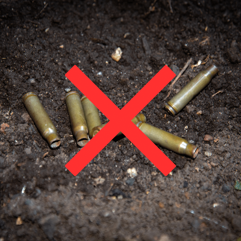 Do NOT bury ammo if deciding how to dispose of old ammunition